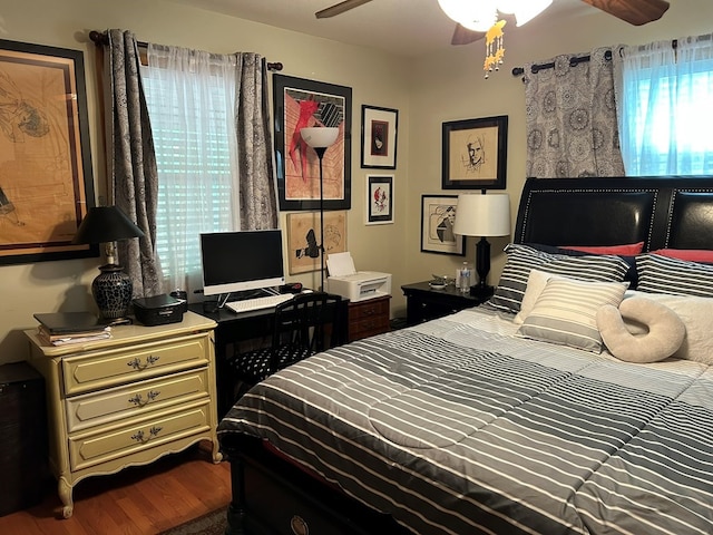 45 Settlers Crossing Way, Murphy, NC 28906 - bedroom with a ceiling fan and wood finished floors