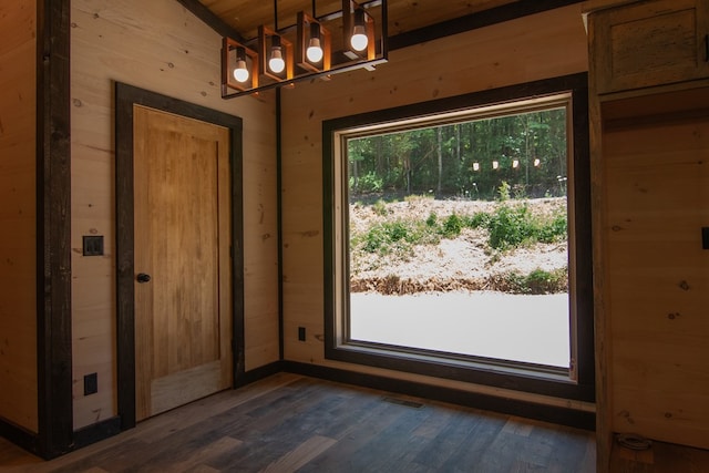 LOT3 Big Crk, Blue Ridge, GA 30513 - entryway with dark wood-style floors, plenty of natural light, and wooden walls