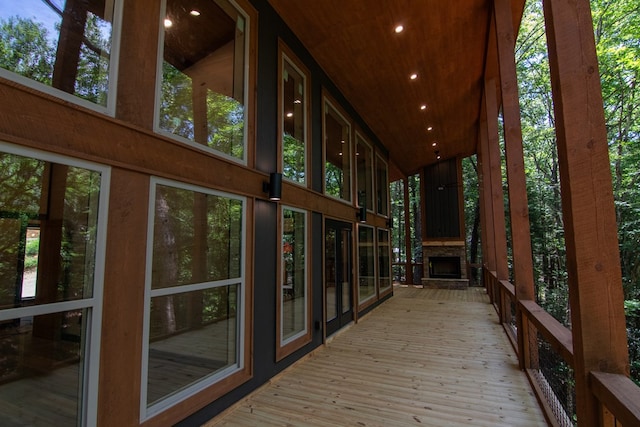 LOT3 Big Crk, Blue Ridge, GA 30513 - deck featuring a fireplace