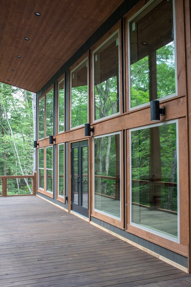 LOT3 Big Crk, Blue Ridge, GA 30513 - wooden terrace with french doors