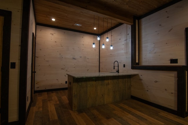 LOT3 Big Crk, Blue Ridge, GA 30513 - bar area with dark wood-style floors and wooden ceiling