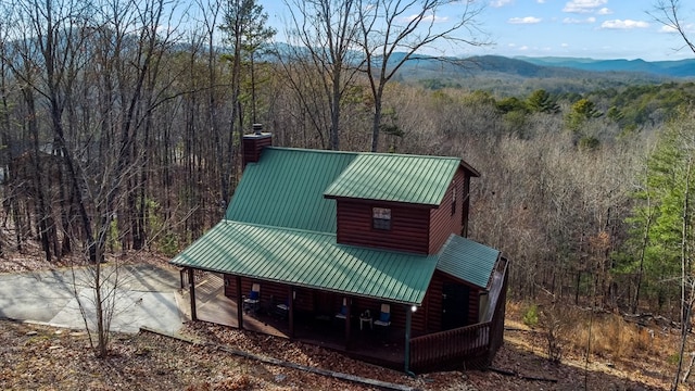 exterior space with a mountain view