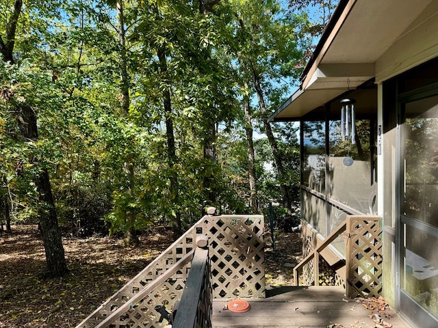 view of wooden deck