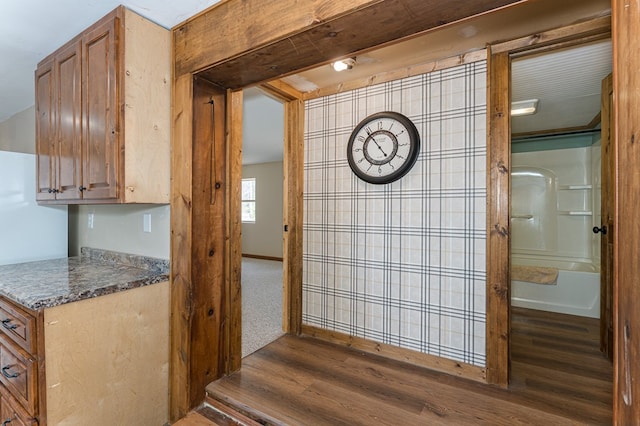 interior space with wood finished floors