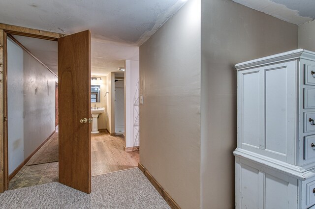 1244 Cook Creek Rd, Murphy, NC 28906 - hall with baseboards and light carpet