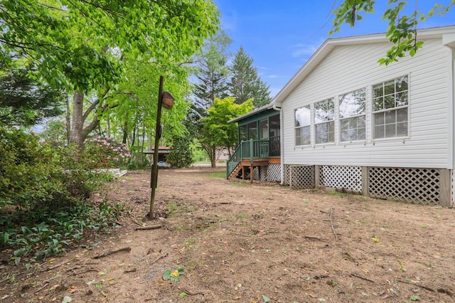 59 Tusquittee Creek Ln, Hayesville, NC 28904 - view of yard with a sunroom
