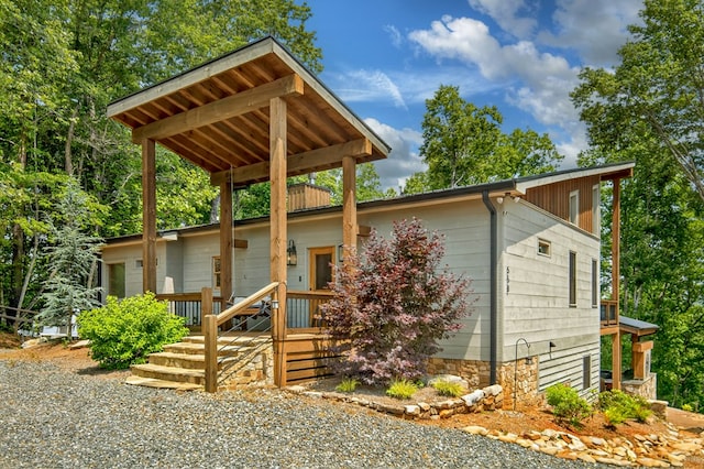 558 Tipton Springs Rd, Morganton, GA 30560 - view of front facade featuring a wooden deck