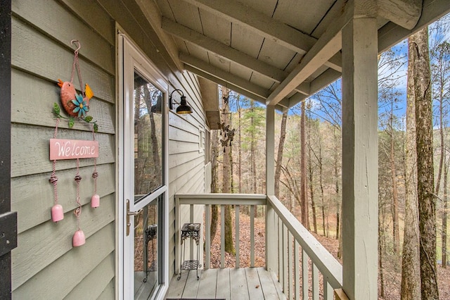 view of wooden deck