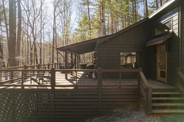 view of wooden terrace