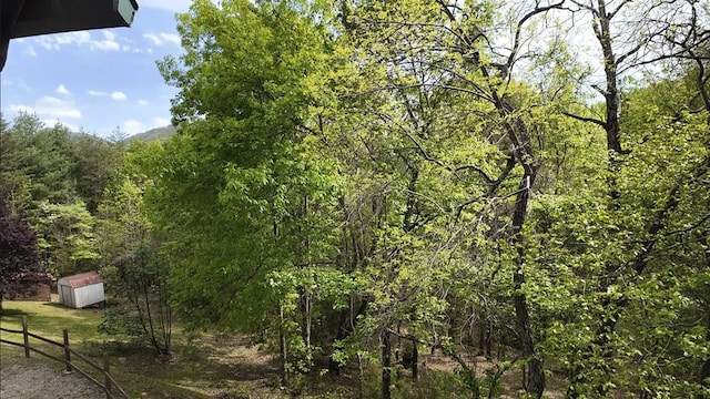 view of nature with a wooded view