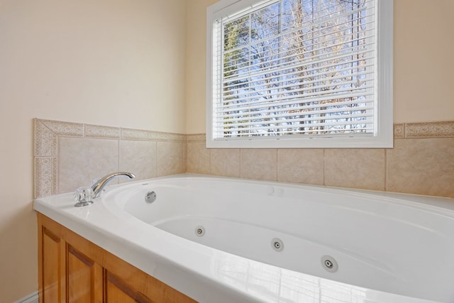 bathroom with a bathing tub