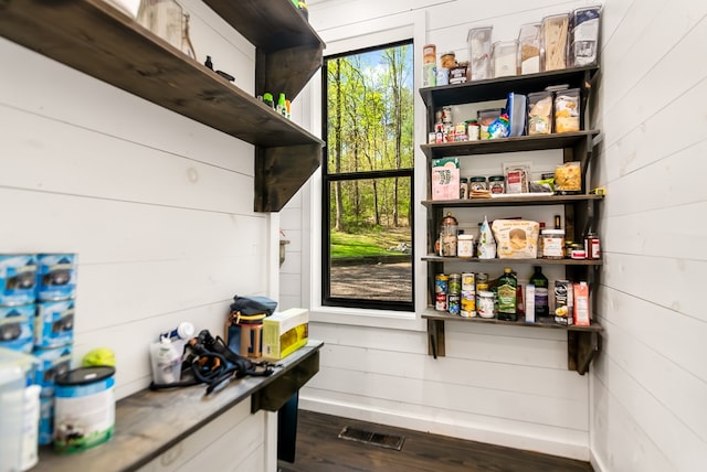 pantry with visible vents