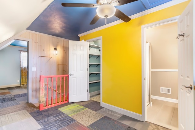 1575 Old Burnt Mountain Rd, Jasper, GA 30143 - bonus room featuring ceiling fan, baseboards, and vaulted ceiling