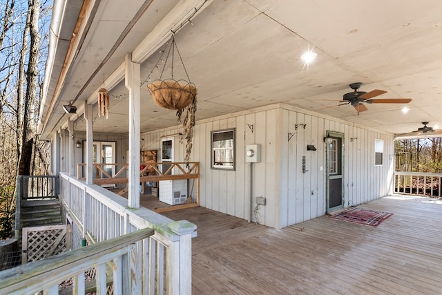 1575 Old Burnt Mountain Rd, Jasper, GA 30143 - porch with a ceiling fan