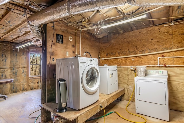 1575 Old Burnt Mountain Rd, Jasper, GA 30143 - laundry area with washing machine and dryer