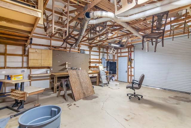 1575 Old Burnt Mountain Rd, Jasper, GA 30143 - garage with a workshop area and electric panel