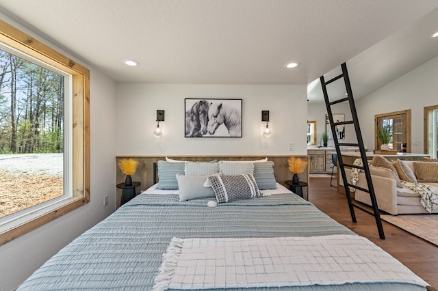 366 Three Oaks Dr, Morganton, GA 30559 - bedroom with wood finished floors and recessed lighting