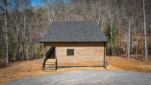 366 Three Oaks Dr, Morganton, GA 30559 - view of outdoor structure featuring a wooded view