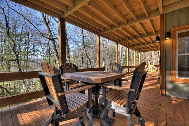 view of wooden terrace