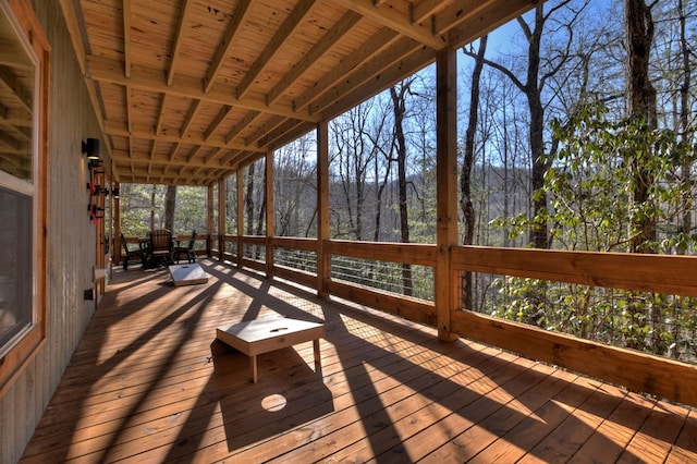 view of wooden deck