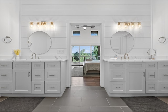 897 Faraday Dr, Ellijay, GA 30540 - full bath featuring two vanities, tile patterned floors, and ensuite bath