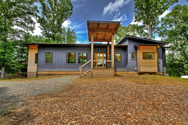 897 Faraday Dr, Ellijay, GA 30540 - view of front of house with board and batten siding