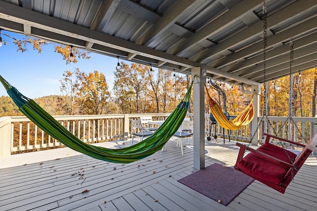 view of wooden deck
