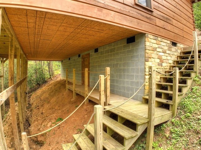 view of wooden deck