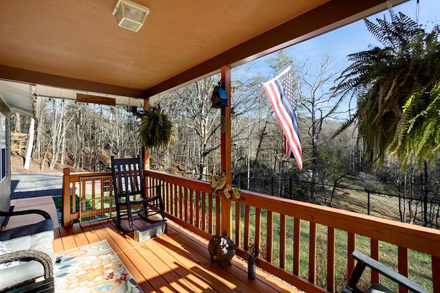 view of wooden terrace