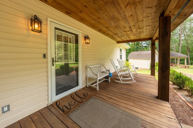 365 Quarles Ln, Ellijay, GA 30540 - view of wooden terrace