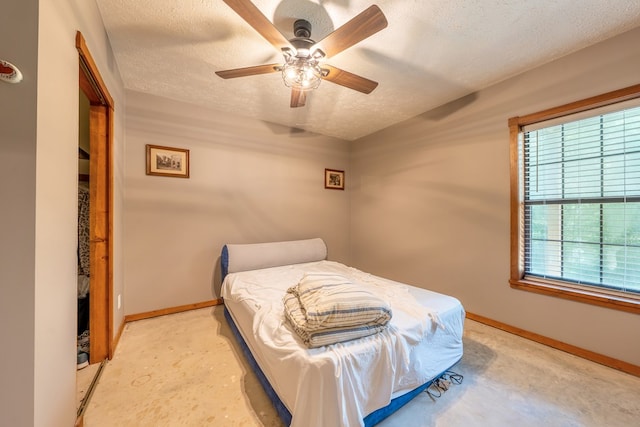 365 Quarles Ln, Ellijay, GA 30540 - bedroom featuring a textured ceiling and ceiling fan