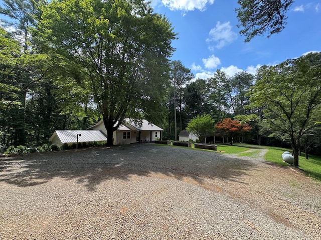 365 Quarles Ln, Ellijay, GA 30540 - view of front of home with driveway and view of scattered trees