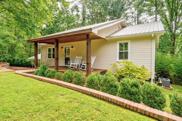 365 Quarles Ln, Ellijay, GA 30540 - view of front of property with a front lawn and a metal roof
