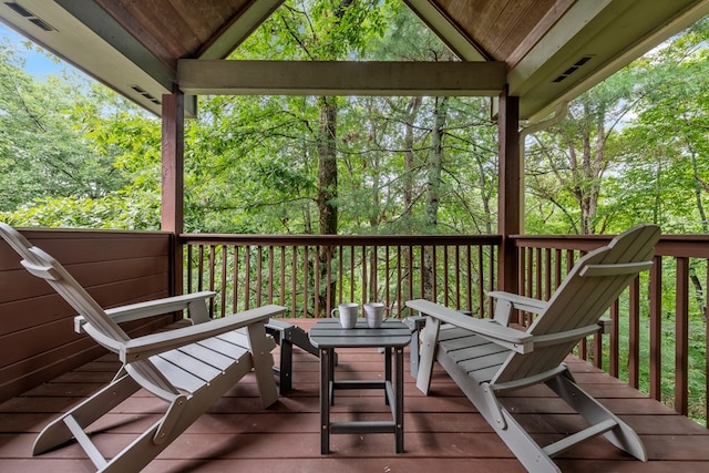 615 Navaho Way, Ellijay, GA 30540 - view of wooden deck