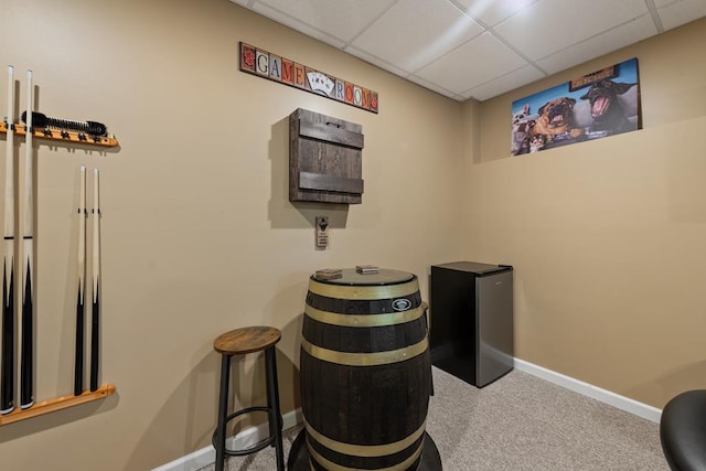 615 Navaho Way, Ellijay, GA 30540 - detailed view of carpet, a drop ceiling, and baseboards