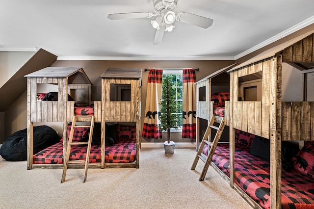 615 Navaho Way, Ellijay, GA 30540 - carpeted bedroom with crown molding and a ceiling fan