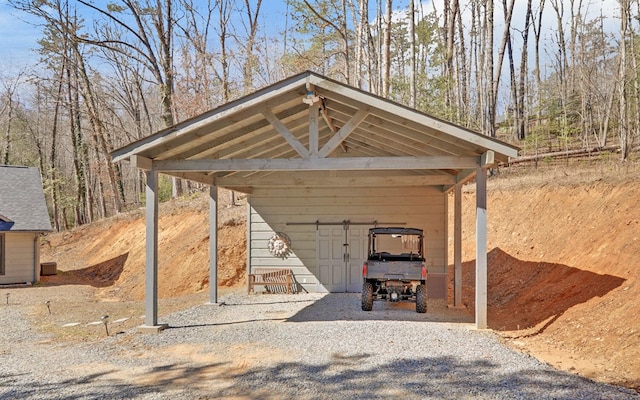 view of community with a carport