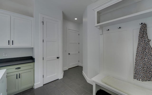 433 Hawkeye Trl, Marble, NC 28905 - mudroom with recessed lighting and dark tile patterned flooring