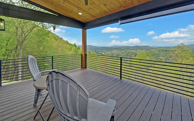 433 Hawkeye Trl, Marble, NC 28905 - wooden deck with a view of trees