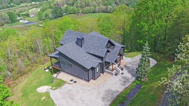 433 Hawkeye Trl, Marble, NC 28905 - aerial view featuring a forest view