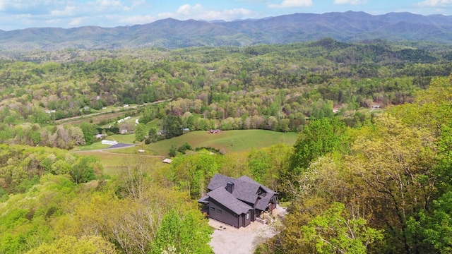 433 Hawkeye Trl, Marble, NC 28905 - aerial view with a mountain view and a forest view
