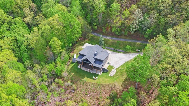 433 Hawkeye Trl, Marble, NC 28905 - birds eye view of property featuring a forest view