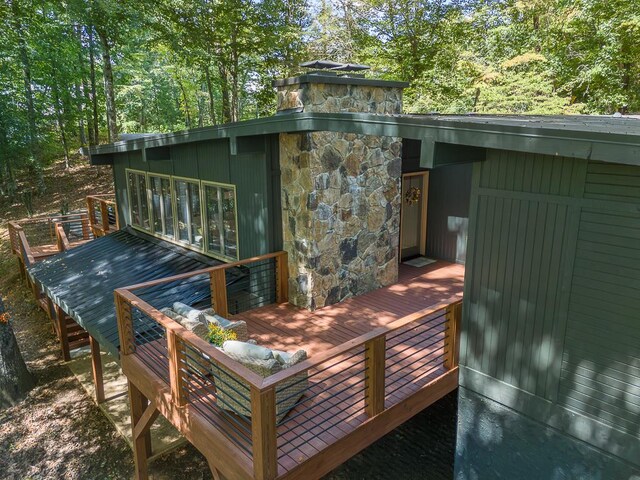 view of wooden deck