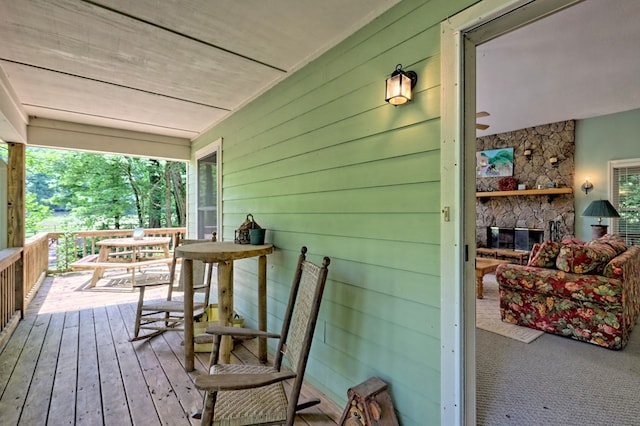 view of wooden deck