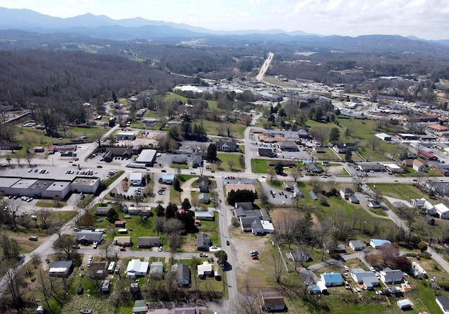 bird's eye view featuring a mountain view