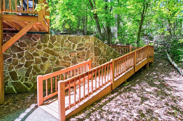 56 Laurel Dr, Blue Ridge, GA 30513 - wooden deck featuring stairs