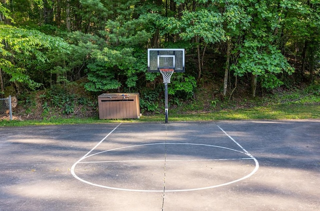 view of basketball court