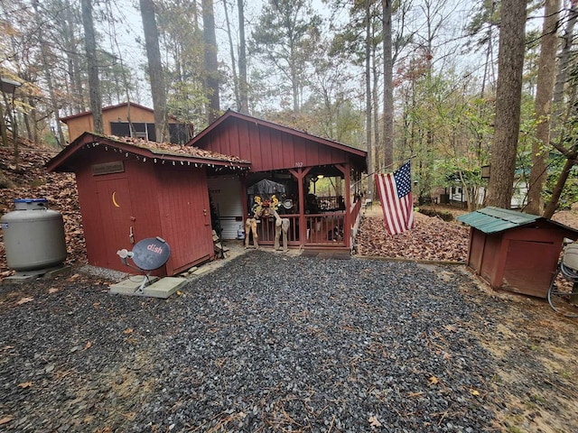 view of outdoor structure with a gazebo