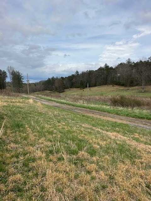 view of yard featuring a rural view
