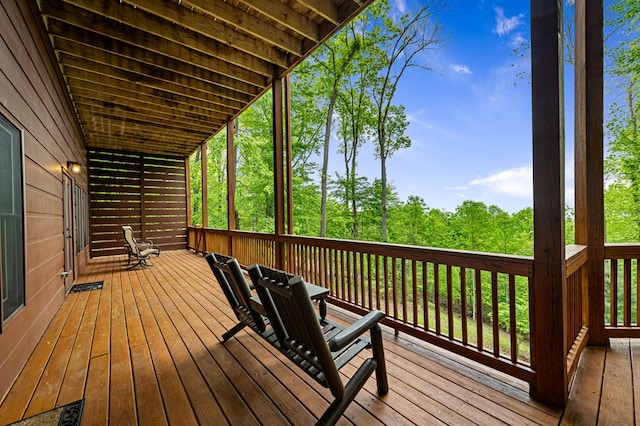view of wooden deck
